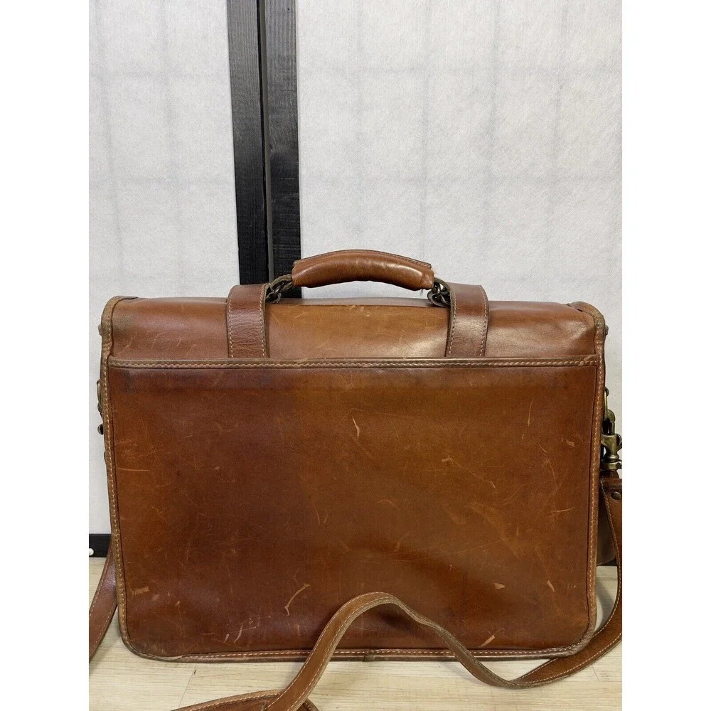 Vintage SCHLESINGER Messanger  Leather Bag. - Picture 2 of 14